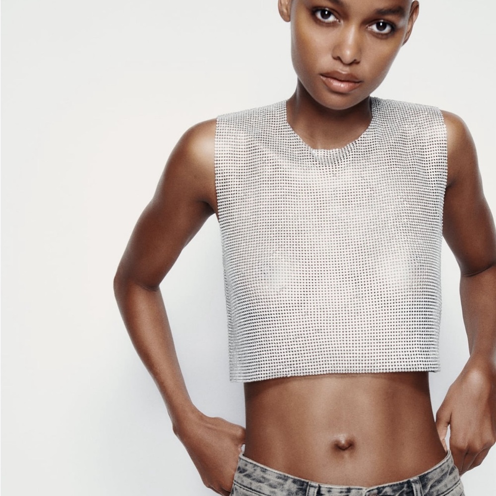 Zara Mesh Top M brand new